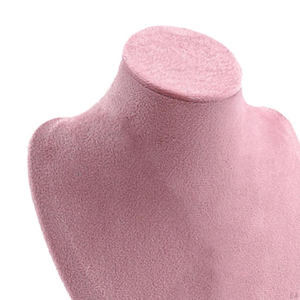 Deluxe Velvet Necklace Stand with Decorative Base