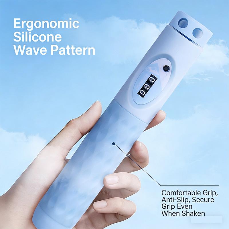 Adjustable Weighted Jump Rope with Steel Cable & Ball Handles, Digital Counter for Cardio Fitness Training