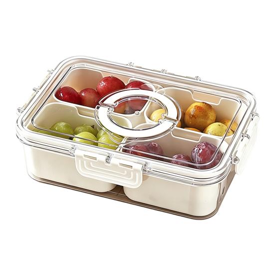 

Food Storage Box with Lid And Handle Transparent Snack Organizer Moisture-proof Kitchen Container for Nuts Candies Biscuits Dried Fruits