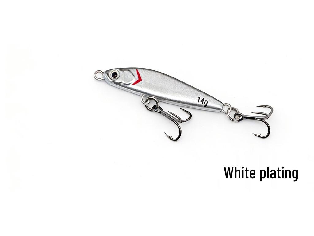 Single Piece Iron Plate Fish Scale Lure with Live Fish Paint, Long Cast, Floating/Falling, Bass Aspius Glitter for Freshwater and Sea Fishing.