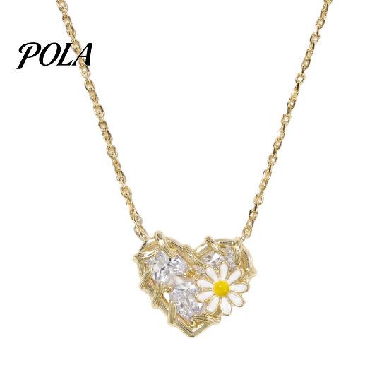 Elegant Birth Flower Jewelry Birthstone Heart Necklace, Stone And Pendant Jan To Stylish Lightweight Dec Floral Birthday Gift for Mom Wife Girlfriend
