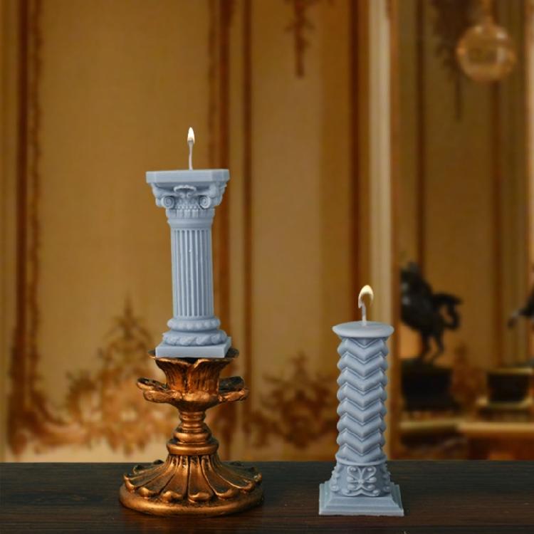 Roman Pillar Silicone Mold Candle Aromatherapy Candy Cake Decorating Tool Supply