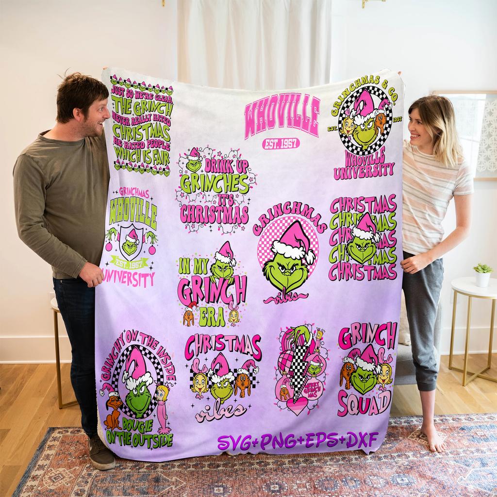 Flanellpledd Juleeksklusivt Personlig Pledd Digitaltrykk