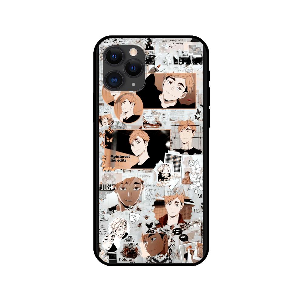 Black Tpu Case for Iphone 5 5s Se 2020 6 6s 7 8 Plus X 10 XR XS 11 12 Mini Pro MAX Back Cover  Miya Atsumu Haikyuu