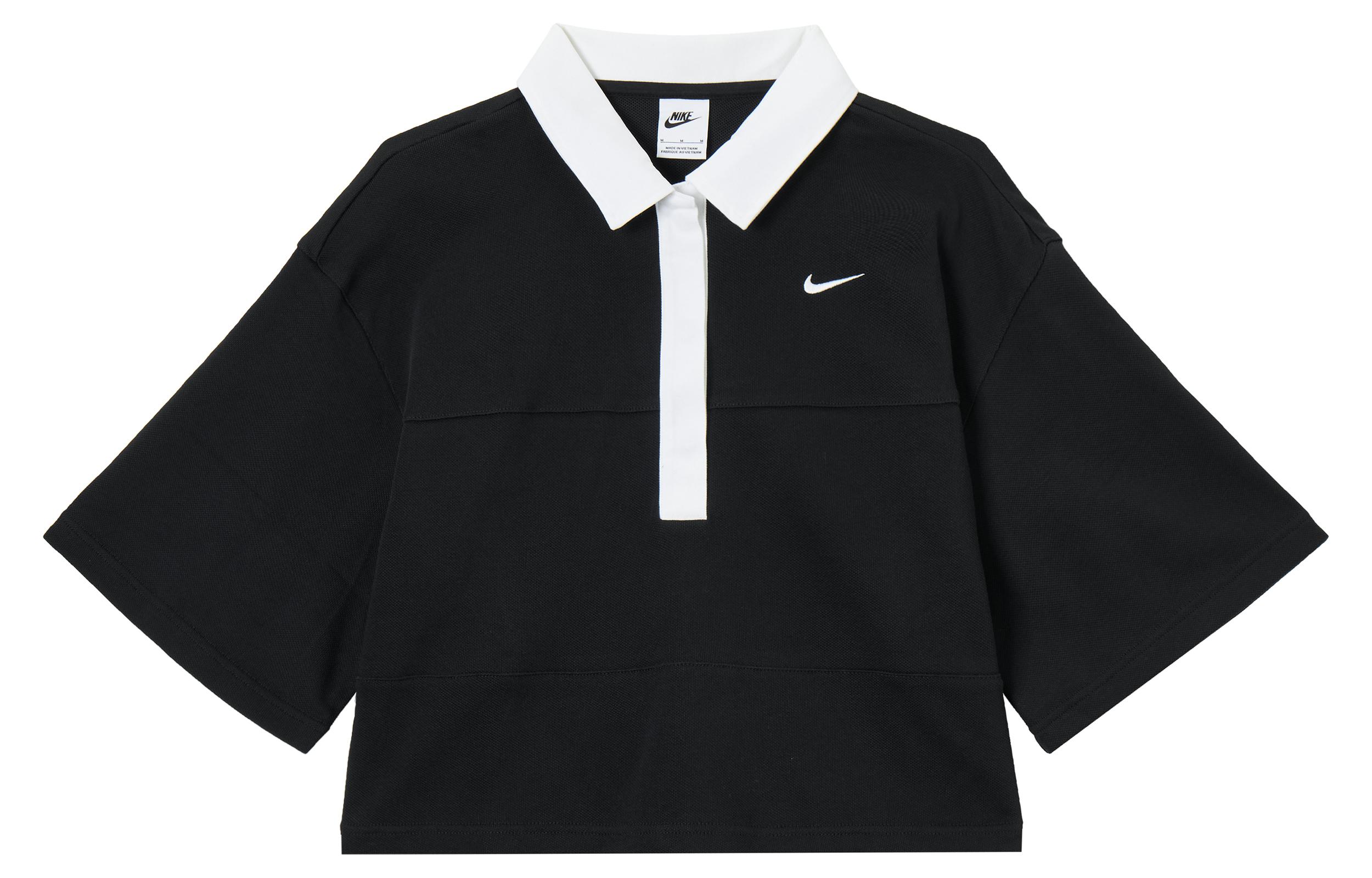 

Nike Sportswear Women s Oversized Short Sleeve Polo Top IB2154-010 M