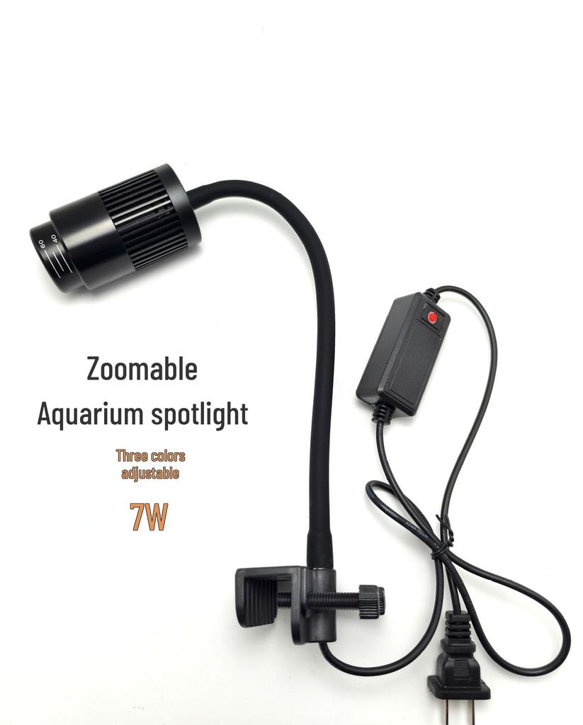 Full Spectrum LED Clip Light for South American Aquariums: Super Bright Spotlight for Aquatic Plant Landscaping