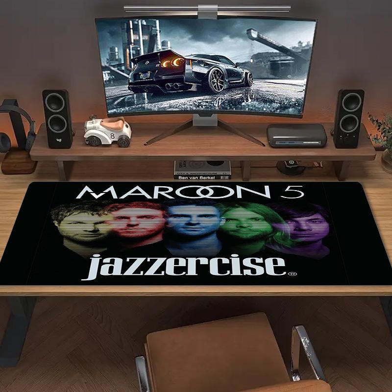 Band Maroon 5 Color Mouse Pad Large Gaming Table Cushion Non-slip Laptop Tablet Big Mousepad XXL Mat Mini PC Playmat With Lock edge