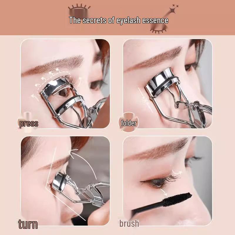 TikTok Favorite: Sunflower Eyelash Curler - Portable, Long-lasting Curl, No Pinch Design, Wide-Angle Grip