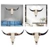 Decorative Animal Heads Wall Art Featuring Cow for Living Room