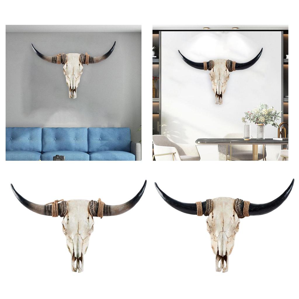 Decorative Animal Heads Wall Art Featuring Cow for Living Room