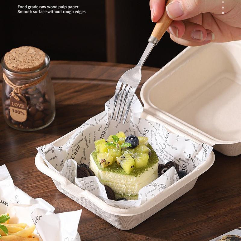 Frittiertes Hähnchen Pommes Öl-Abtrennblech Papier Burger Brot Öl-absorbierendes Papier Sandwich-Verpackungspapiere Backbleche Kuchen Bento-Boxen Polsterpapier