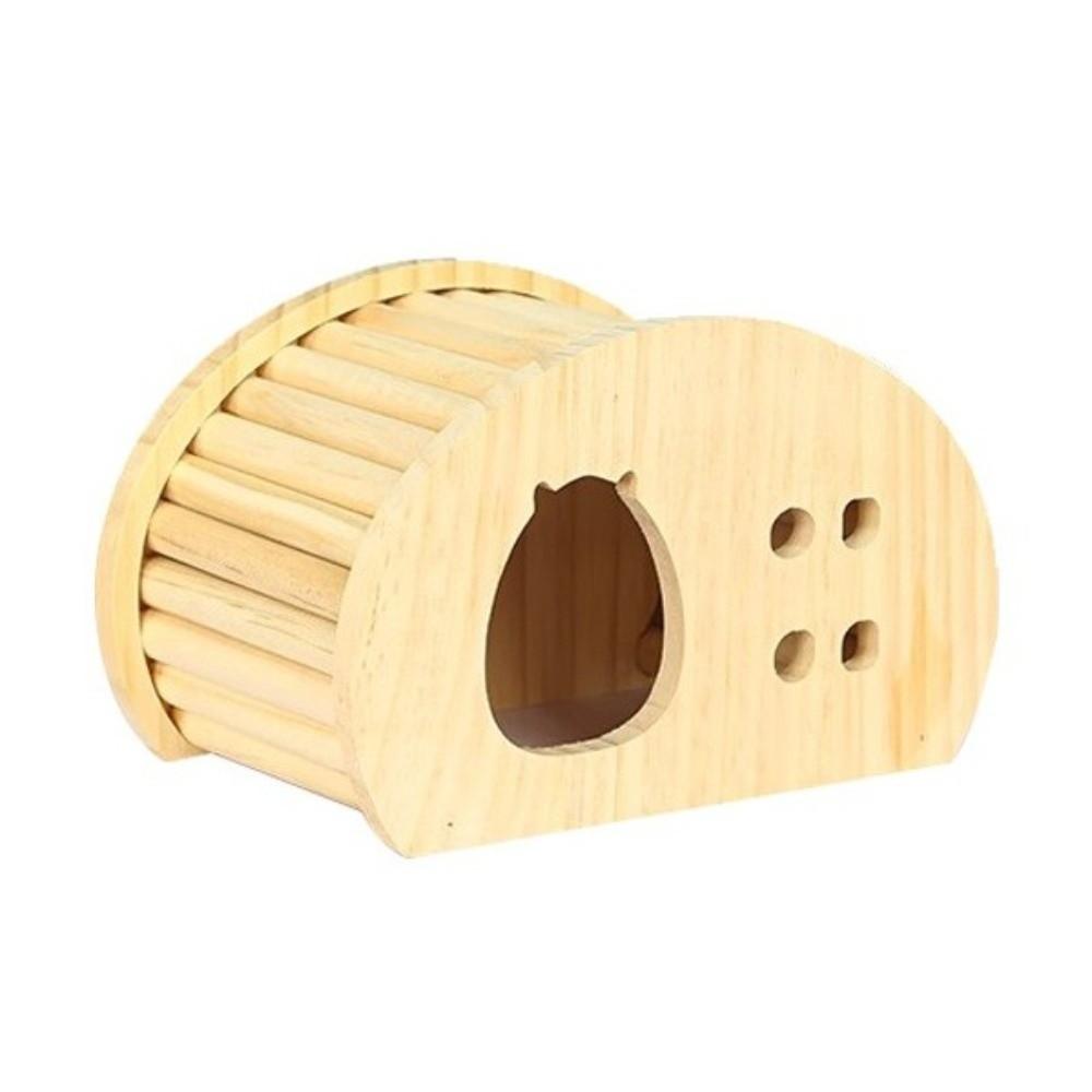 Natural Wood Hamster Hideaway Arch Design Small Pet Castle New Hamster House  for Small Pets