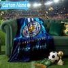 Custom Name Leicester Football Club Flannel Blanket, Use for Birthday/Holiday Gift, Soft Blanket for Sofa/Bed/Camping/Office, Home Decor