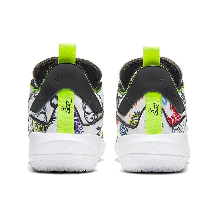 Air Jordan Why Not Zer0.4 Graffiti Scarpe da Ginnastica da Uomo Bianco Polvere di Fotoni Volt DD4887-007