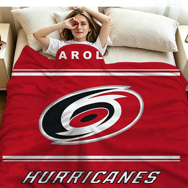 Carolina Hurricanes Print Flannel Blanket High Quality Warm Comfortable Cover for All Seasons Perfect for Gifts Home Decor