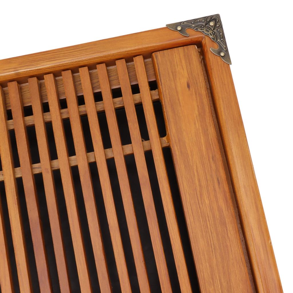 Kungfu Tea Tray Chinese Gongfu Tea Tray Drainage Water Storage Wood Tea Table with Drain Pipe