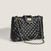 Spring and Summer New Korean Version Simple Single Shoulder Underarm Bag Diamond Tote Bag Large Capacity Commuting Bag Handbag for Women