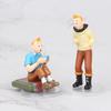 6Pcs/Set Cartoon The Adventures of Tintin Action Figures Doll Comic Tintin Milou Dupont Kids Charm Hobby Toys Gifts For Kids