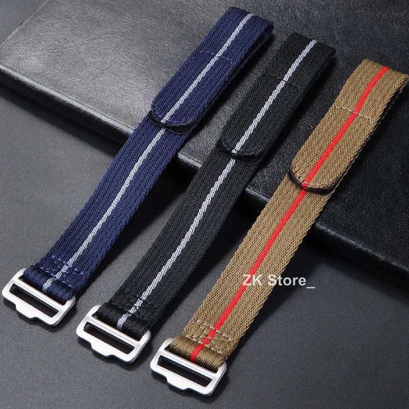 Nylon Fabric Straps 20mm 22mm for Seiko Watch Bracelet Smart Watch Band Touch Fastener Watchband Men Replacement Wristband Belt