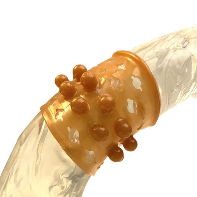 Hollow In Pearl Ball Spiked Condom Sheep Eye Ring Penis Ring Delayed Locking Ring Couple Adult Sexual Product