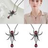 Gothic Style Black Spider Pendant Necklace For Women Fashionable Statement Jewelry