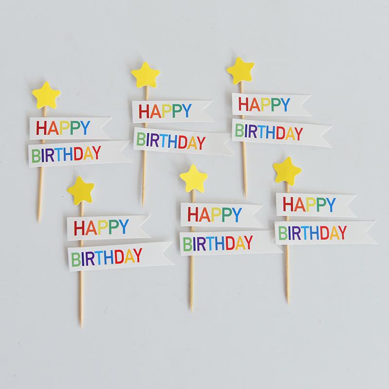 Cute Bear & Smiley Face Birthday Candle Inserts - Cartoon Cake Decorations for Kids