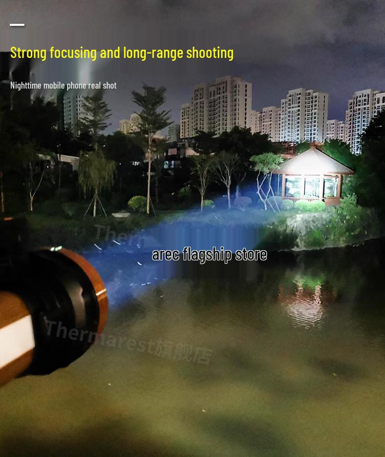 Rechargeable High-Power LED Xenon Spotlight: Super Bright, Long Range, Handheld for Outdoor, Home, Patrol & Mining