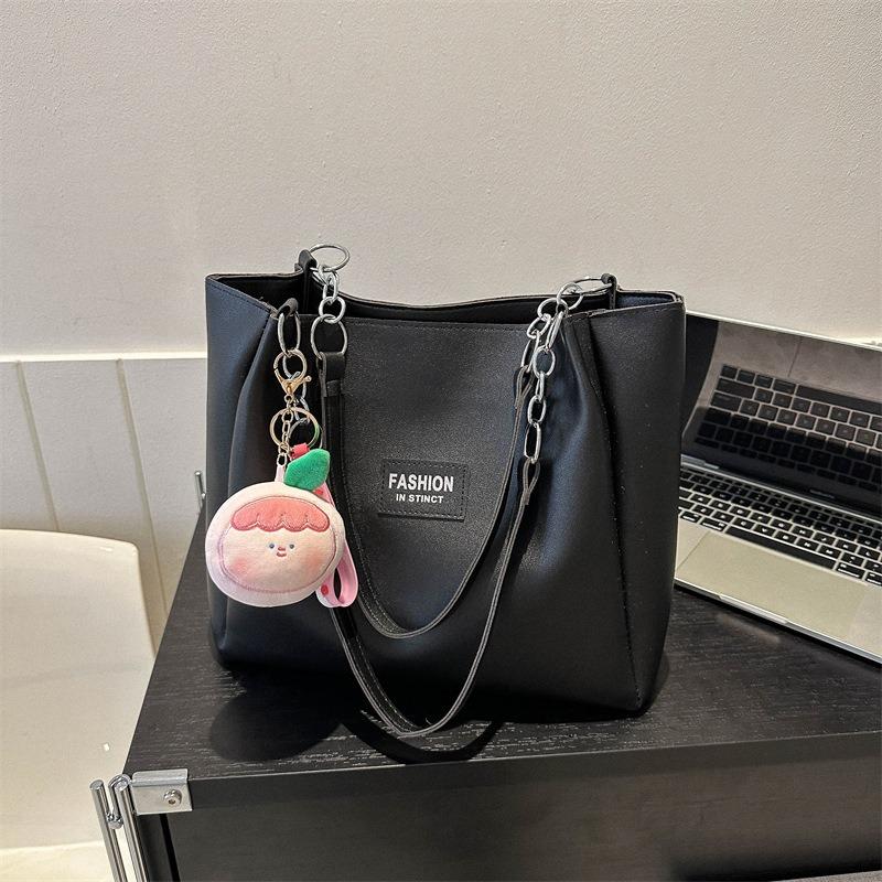 College Students Class Tote Bag Women's Versatile New Trendy Shoulder Bag Large Capacity Fashion Commuter Bag