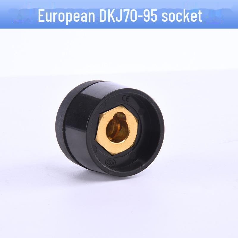 European Style All-Copper Welding Machine Quick Connector Plug DJK10-25 35-50