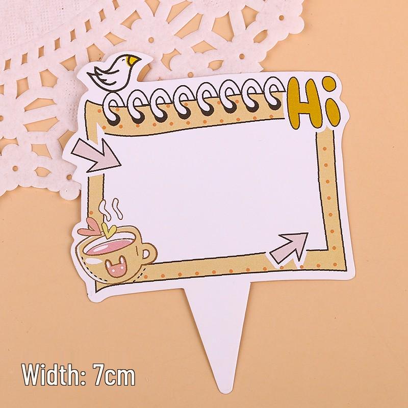 50-Piece Blank Insert Cards for Cake Decorations and Celebrations