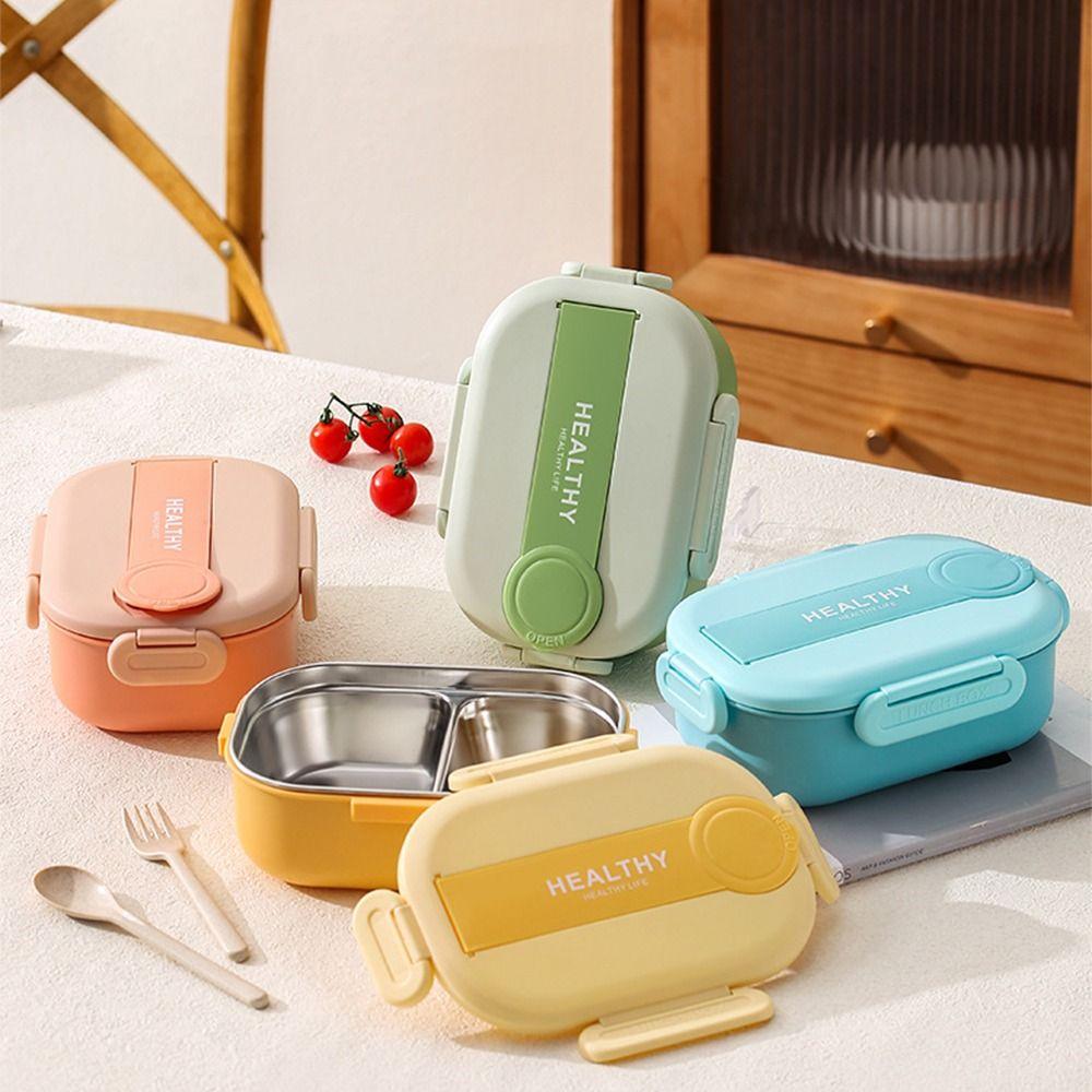 Stainless Steel Divides Food Container Sealed Food Storage Crisper Insulation Lunch Box  Travel