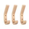 1/2/3Pcs Solid Wood Wall Hooks Coat Clothes Hats Hanger Hook Vintage Wooden Mounted Hooks For Kitchen Bathroom Decoration