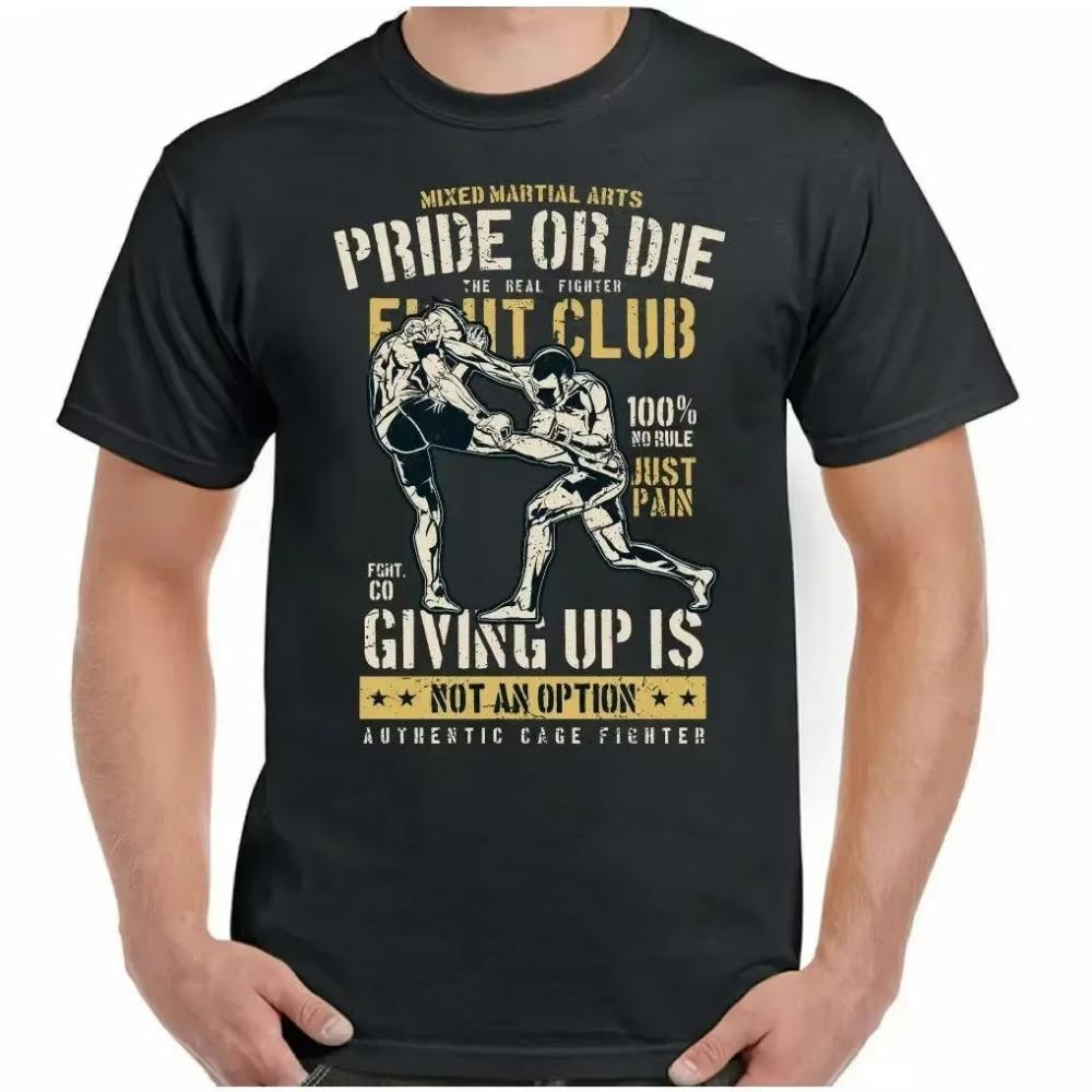Pride or Die Pánské vtipné tričko Tréninkový top Box Muay Thai UFC Judo