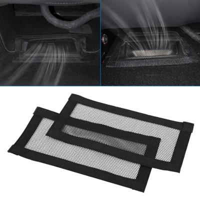 2 STÜCKE Auto-Styling Innenraum-Modifikationszubehör Luftauslassabdeckung für Modell 3 Y unter dem Sitz Anti-Blocking-Staubschutznetz