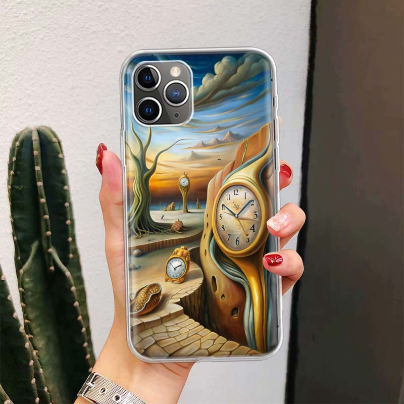 Salvador Dali Art For iPhone 17 Air 16 15 14 Plus 13 Mini 12 11 Pro Max Phone Case 16E 7 Print 8 SE Fundas Cover Soft Coque 16 1