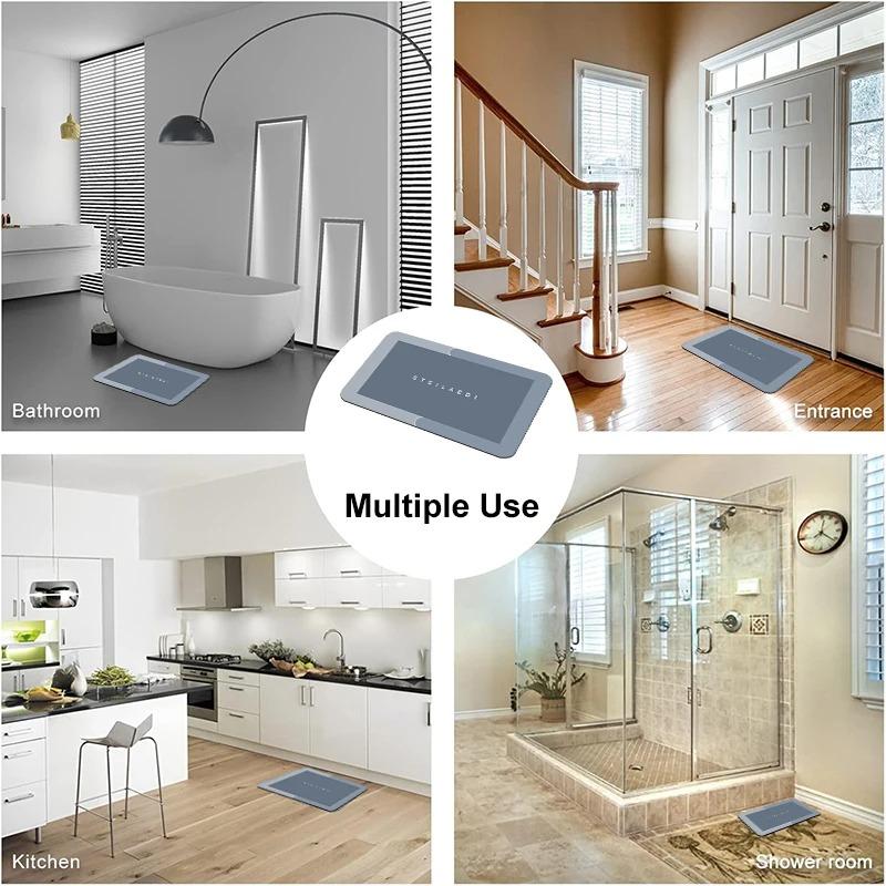 Diatomeeënaarde Badmat Super Absorberend Antislip Sneldrogend Zachte Vloermat voor Badkamer Douche Wasruimte Slaapkamer Keuken Camper