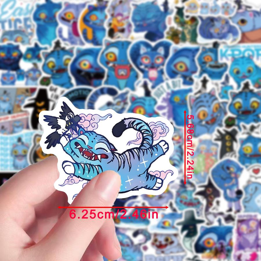 56PCS Cute KPop Demon Hunters Stickers Derpy Tiger Decals for Phone Laptop Suitcase Notebook Skateboard Waterproof Stickers