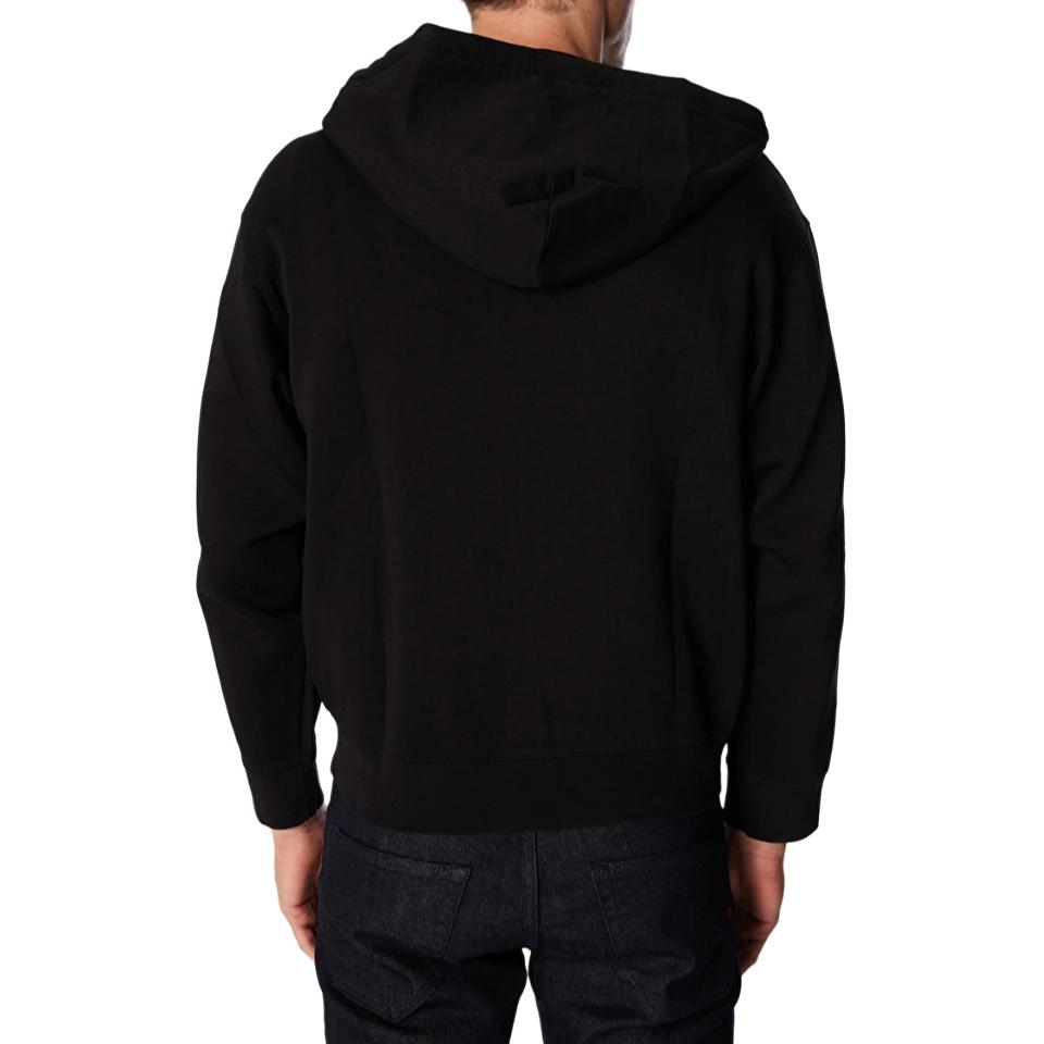 Armani Exchange Solid Color Hooded Zip Long Sleeve Sweatshirt Men tops Black 6DZMHD-ZJNPZ-1200