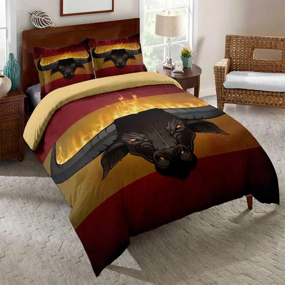 Nightmare Before Christmas  Duvet Cover with Pillow Cover Bed Sets Jack and Sally 3D Skull Christmas Bedding Set Bedroom Decor
