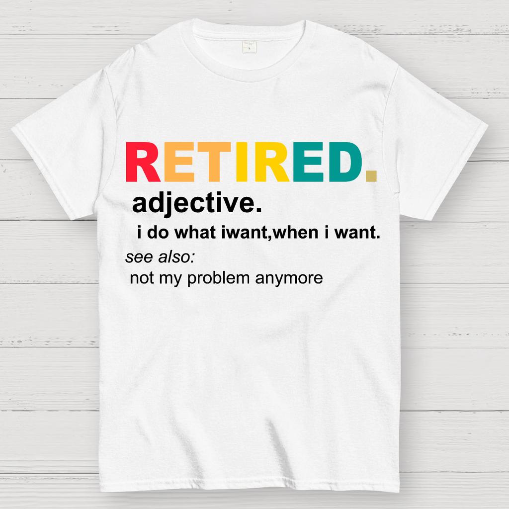 Definition von Rentner, Lustiges Rentner Klassiker Unisex 100% Baumwolle Sommer Lässig Kühl Locker T-Shirt
