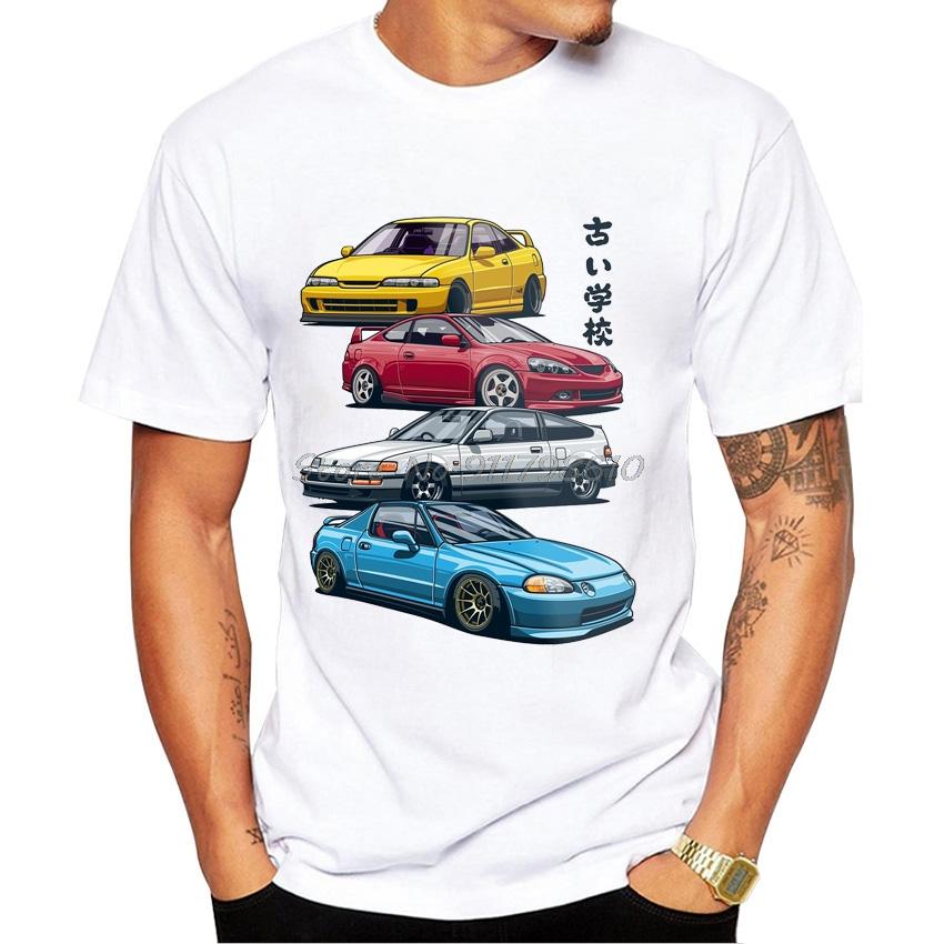 Vintage Fast And Furious Skyline Car Print T-Shirt Fashion Men Short Sleeve Funny Boy Casual Tops Hipster Man White Tee Shirt