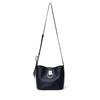 Crescent Shoulder Bag with Crescent Metal Elegant Work Fittings, Bag, JSLH5GS2, Black, Women's