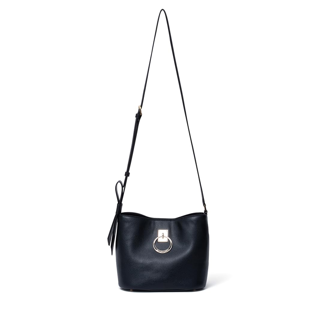 

Jill Stuart Crescent Shoulder Bag with Crescent Metal Elegant Work Fittings, Bag, JSLH5GS2, Black, Women s чорний