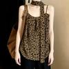 Pure desire style retro leopard print sling vest women's clothing summer new design hot girl streamer lazy beautiful top