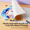 ENMY Set Direct Ink Acrylic Brush Art Markers for Color Pens 48-Color - Markers, Water-Based, Pens, Art, Comics, Fabric, Knitting, Canvas/Glass/Wood,