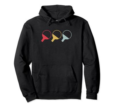 Table Tennis Player Silhouette Racket Ball Cool Youth Kids Hoodie