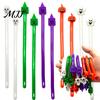 Children Elastic Noodle Rope 5/10Pcs Halloween Stretchy String Sensory Toy Pumpkin Witch Ghost Skull Stress Reliever Anxiety Relief TPR Fidget