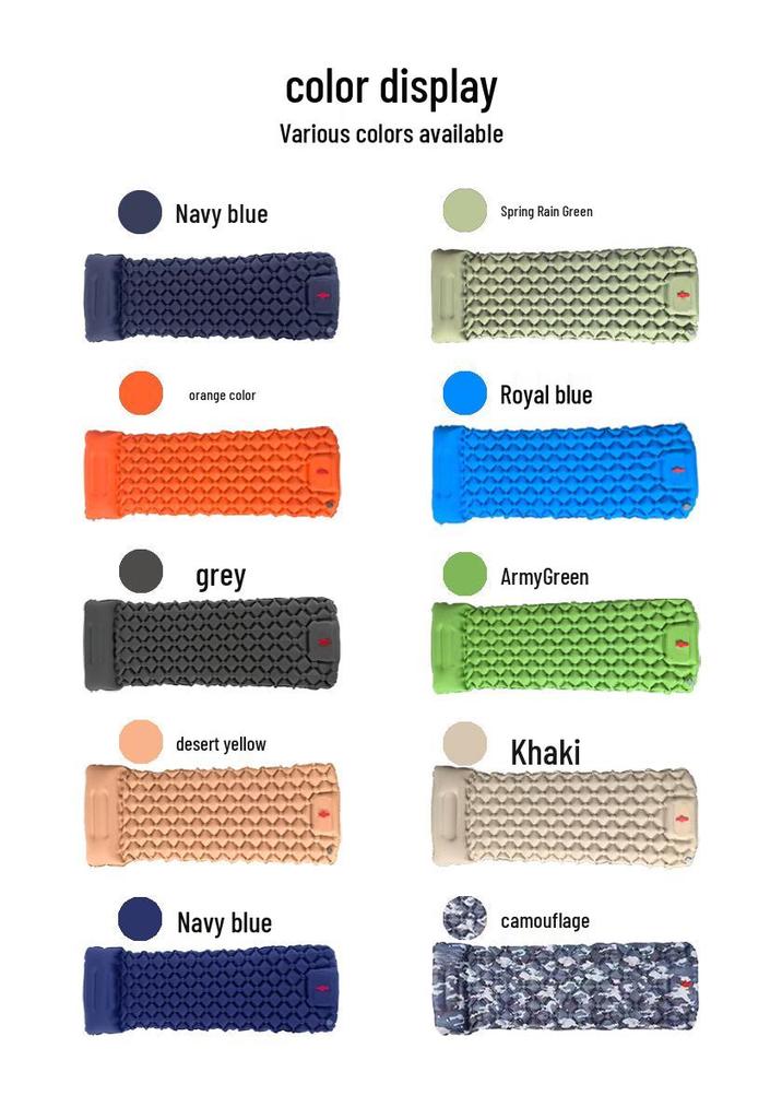 Inflatable TPU Camping Mat with Foot Pump - Portable & Foldable for Outdoor, Beach, or Picnic Use.