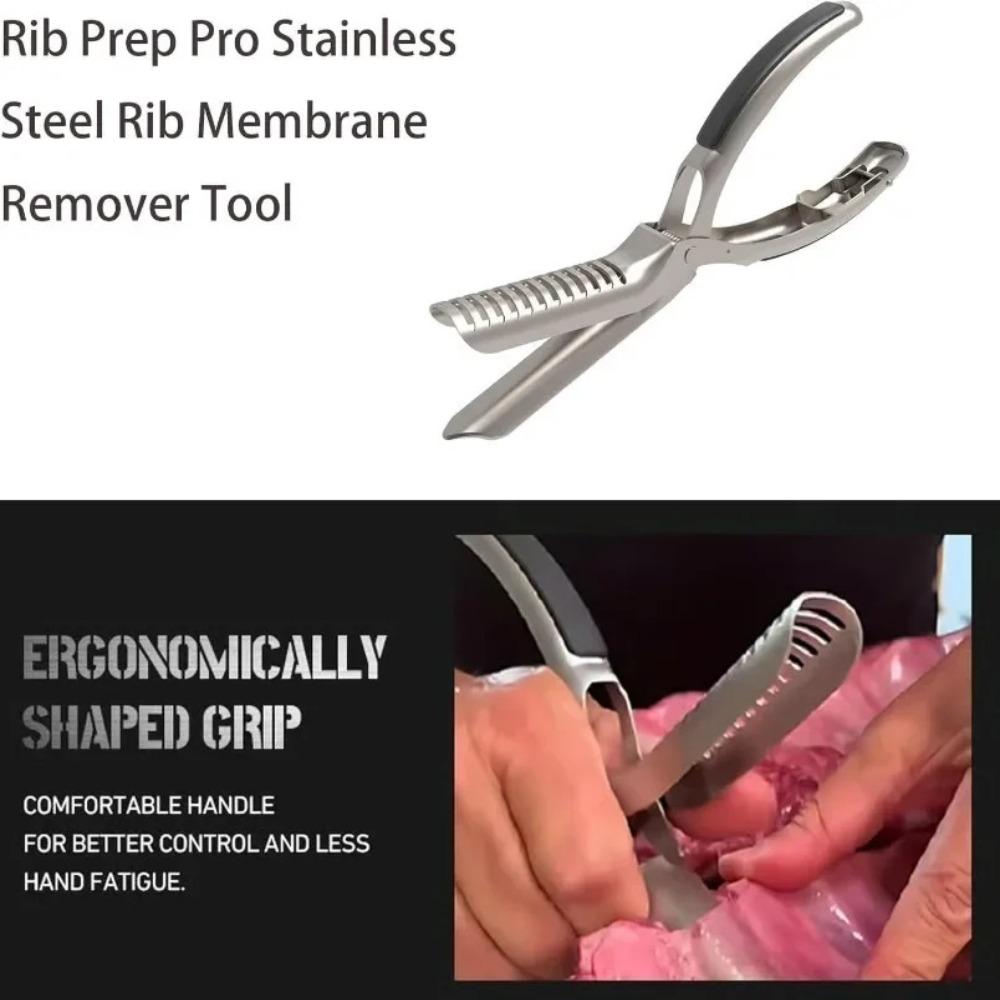 Easy Membrane Removal BBQ Rib Preparation Tool Stainless Steel Rib Skinner  Butcher Tool