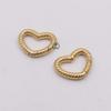 Movable Brass Heart Spring Clasp Twist Keychain Accessory